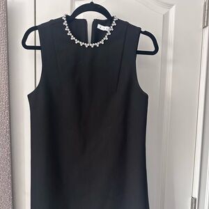 AREA Black Mini Dress with rhinestone Detail